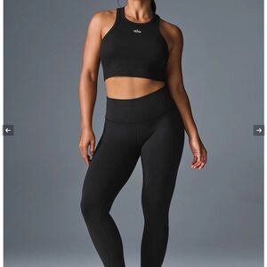 ALO Yoga Black High-Waist Airbrush Leggings